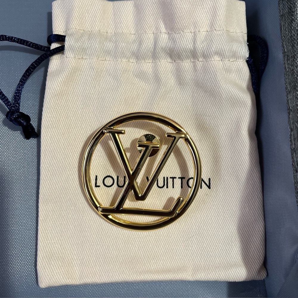 Louis Vuitton Gold Emblem Brooch